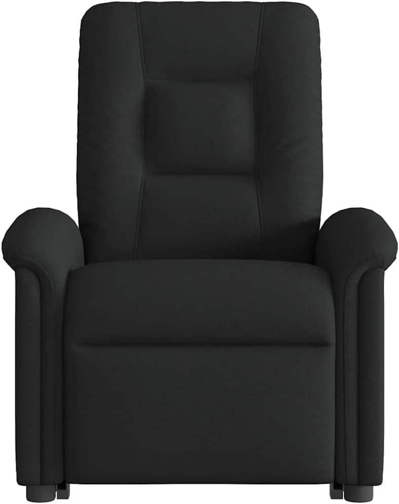 Recliner Chair with Stand Up Aid Electric Black Fabric TV Chair with Reclining Function Single Reclining Chair Relax Chair for Living Room Bedroom Electric Tilt System mA9