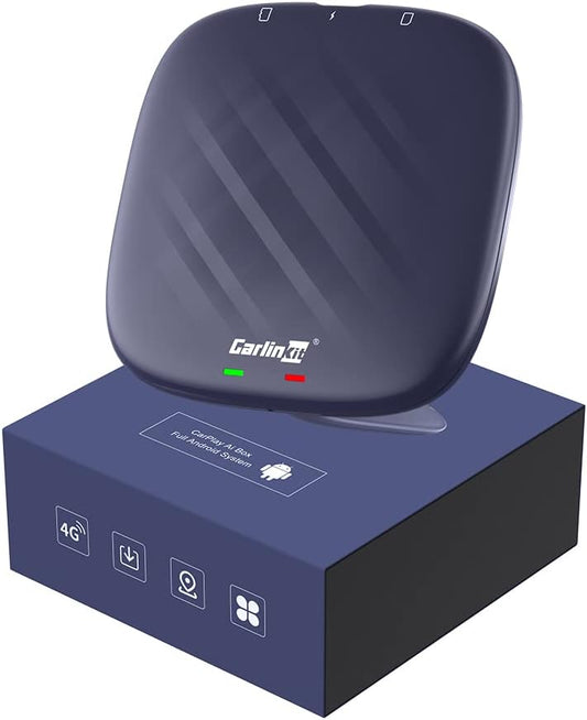 CarlinKit Android 13 CarPlay AI BOX, 8 GB + 128 GB, Snapdragon QCM 6125, ondersteuning voor draadloze CarPlay/draadloze Android Auto, Google Play Store, Netflix, YouTube online
