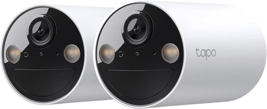 Tapo C410 2K (3 MP) bewakingscamera, wifi, voor buiten, draadloos, batterij, 2 stuks, looptijd 180 j, persoon, detectie, nachtzicht in kleur, IP65 waterdicht, geen hub nodig