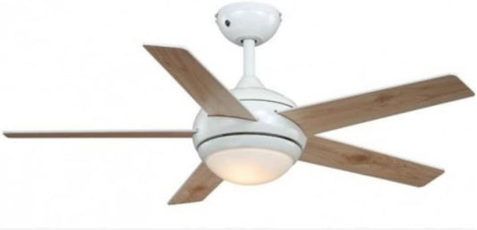 aireRyder Plafondventilator met licht en afstandsbediening Fresco 112 cm, behuizing wit, draaivleugels in wit en grenen