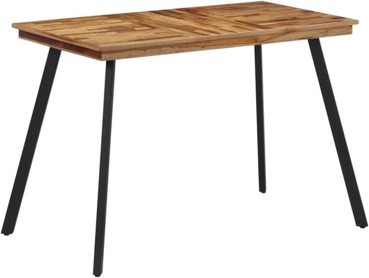 vidaXL Dining table 120x62x76cm solid teak wood, dining table, kitchen table, black dining table, table, dining table, wooden table, wooden dining table