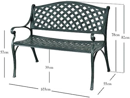 Generisch Garden Bench Aluminium Bronze 103 x 61 x 82 cm - QUORE