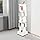 Bookcase, 5-Tier 360° Rotatable Freestanding Book Holder with Universal Wheels for Storing a Large Number of Books, Magazines, Craft Decorations, CDs, Etc. (White) - QUORE