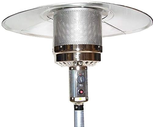 AWZ AWZ Gasverwarming, terrasverwarming, 13 kW, 56700, gasverwarming, 13000 W, gaswarmtestraler, verwarming paddenstoel met traploze regeling, transportwielen, omvalbeveiliging