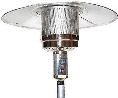 AWZ AWZ Gasverwarming, terrasverwarming, 13 kW, 56700, gasverwarming, 13000 W, gaswarmtestraler, verwarming paddenstoel met traploze regeling, transportwielen, omvalbeveiliging