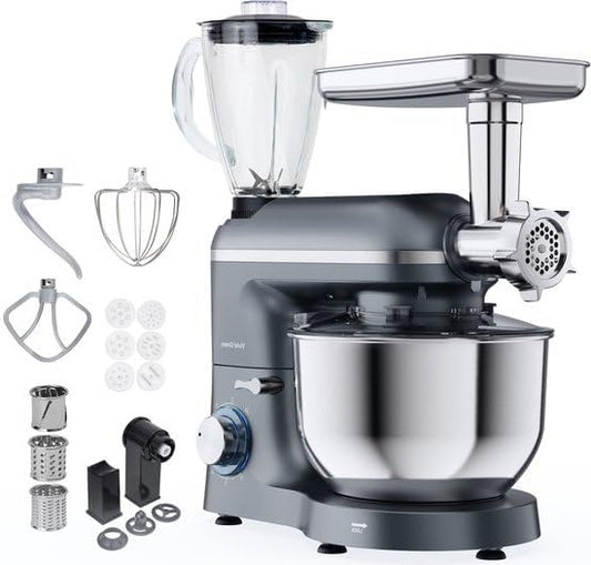 Keukenrobot – Keukenmachine – Foodprocessor – Mengmachine – Keukenmixer – 2000W Motor – 6,2L RVS Mengkom – Inclusief 15 Accessoires, Vleesmolen en Blender