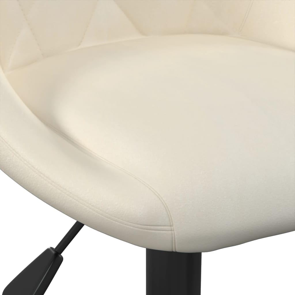 vidaXL Barkrukken 2 st fluweel crèmekleurig