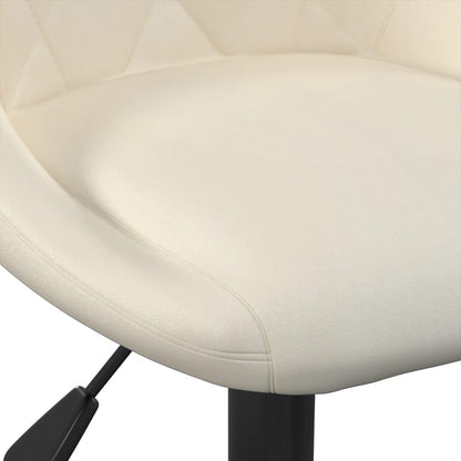 vidaXL Barkrukken 2 st fluweel crèmekleurig