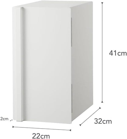 Yamazaki 5680 TOWER Bread Case Tall, white, Steel, 22 x 34.5 x 41 cm