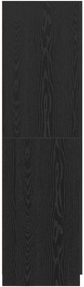 Kledingkast – Garderobekast – Opbergkast – Kledingopslag – Linnenkast – Modern Design – Zwart Eikenhout – 80 x 50,5 x 180 cm – Duurzaam Geprefabriceerd Hout – Ruime Indeling Met Deuren