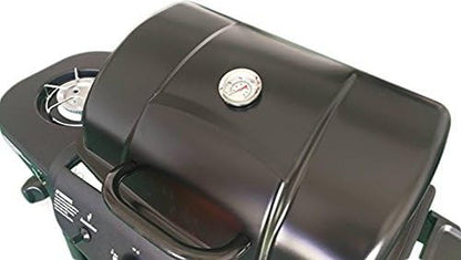 BBQ gasbarbecue met thermometer, zijbrander, voor tuin, picnic en terrazzo - staal zwart gelakt en ABS - (112 x 52,5 x 96.5 cm)