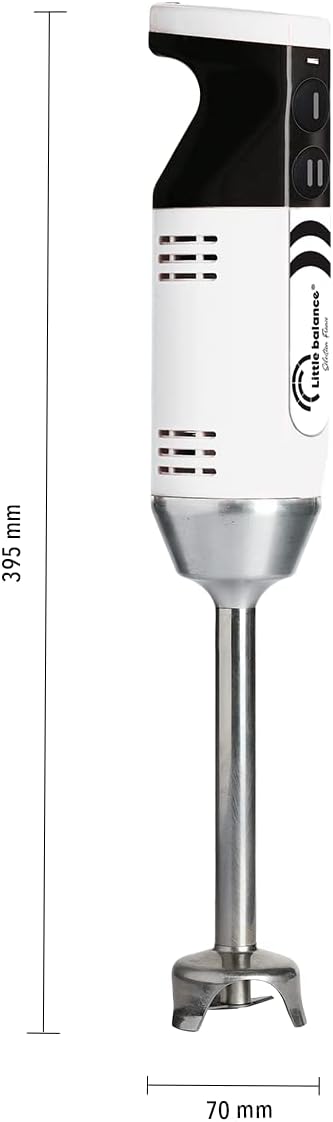 LITTLE BALANCE 8576 Chef Mixx Pro, professionele staafmixer, 2 snelheden, 4 accessoires, 700 W, gemaakt in Frankrijk, wit/roestvrij staal