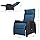 Lounge Stoel – Tuinstoel – Relaxstoel – Verstelbare Stoel – Ligstoel – Aluminium Frame – Verstelbare Rugleuning Tot 150 Graden – Blauw Afneembaar Kussen