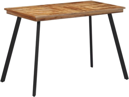 vidaXL Dining table 120x62x76cm solid teak wood, dining table, kitchen table, black dining table, table, dining table, wooden table, wooden dining table