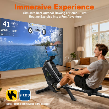 Roeitrainer – Roeimachine – Roeiapparaat – Fitnessapparaat – Full Body Trainer – Magnetische Weerstand 16 Niveaus – Inklapbaar Met 160 kg Belastbaarheid