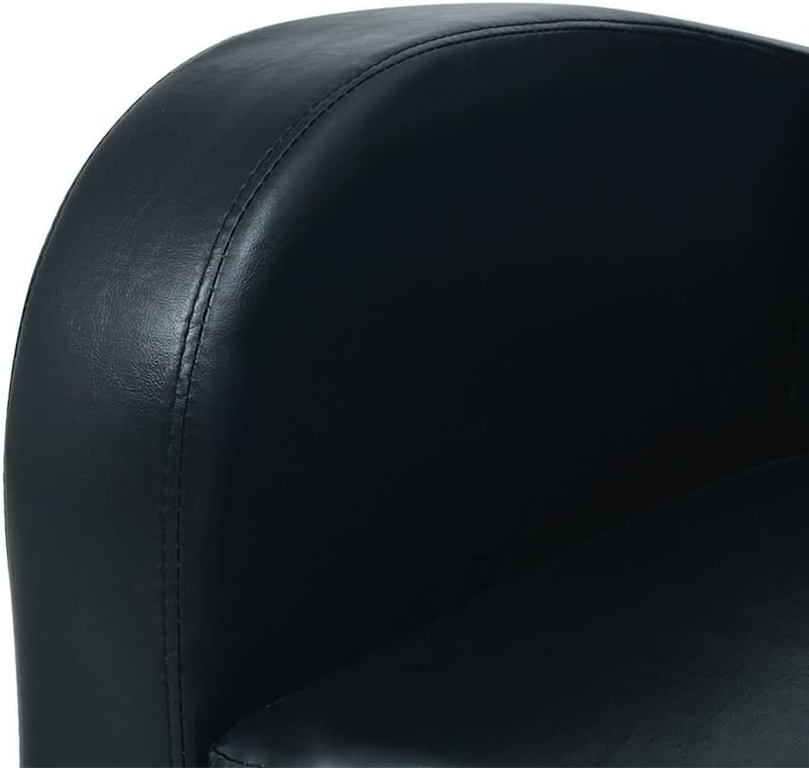 vidaXL Three Seater Sofa Faux Leather Black Three Seater Sofa Sofa Sofa - QUORE