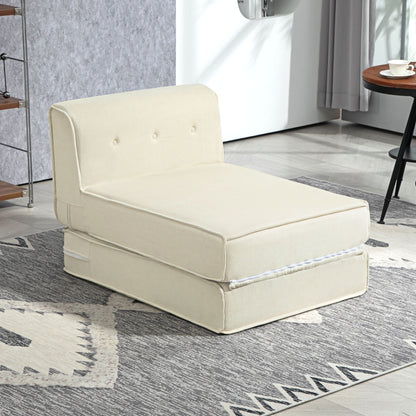 Vloerstoel – Zitzak – Opvouwbare Fauteuil – Slaapstoel – Relaxstoel – Velvet Polyester Bekleding – Draagkracht 240 Kg – 195x73 cm Uitklapbaar Matras