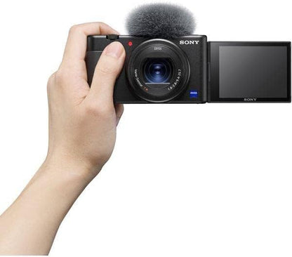 Sony ZV-1 Premium compacte camera (1 inch sensor, 24-70 mm F1.8-2.8, 4K video, oog-autofocus, kantelbaar display, voor foto's en video's)