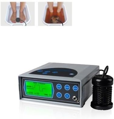 Ion Cleanser Deluxe Ionic Spa Voetenbad – Ionen Voetenbad – Hydrogalvanotherapie Apparaat – Voetenelektrolyse Apparaat – Voetenbad Apparaat – Aluminium Koffer – Groot LCD-Display