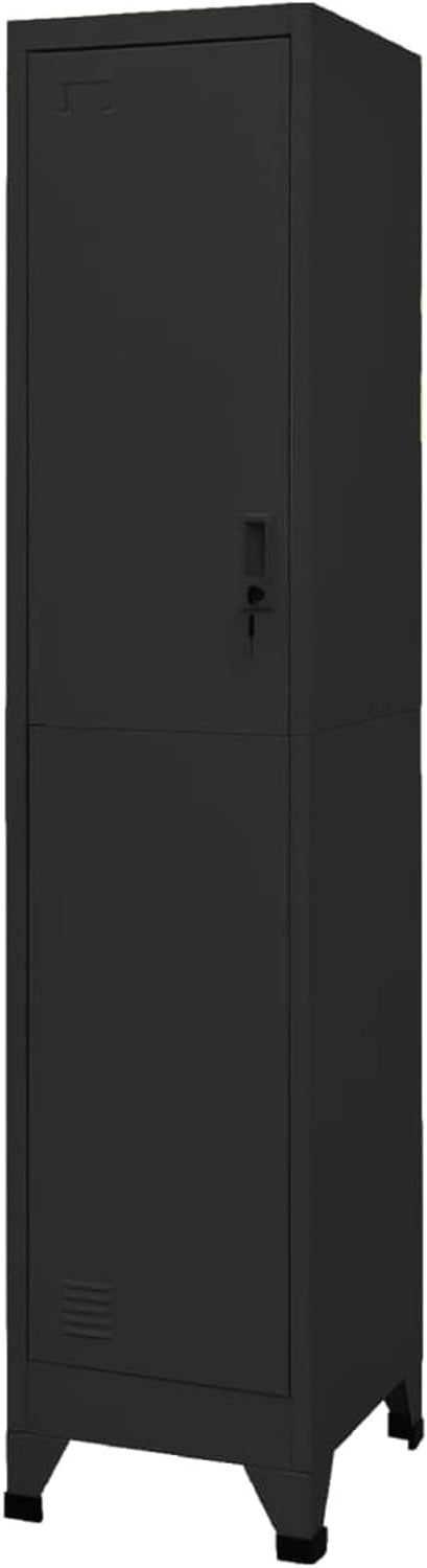 Cabinet cabinet cabinet lockers locker metal value box metal locker steel black 38x45x180cm - QUORE