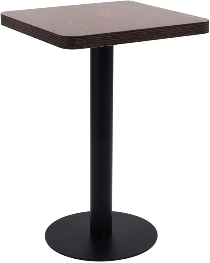 Bistro Tafel – Eettafel – Terrastafel – Bistrotafel – Koffietafel – Compact 50x50x75 cm – MDF Blad Met Stalen Poot