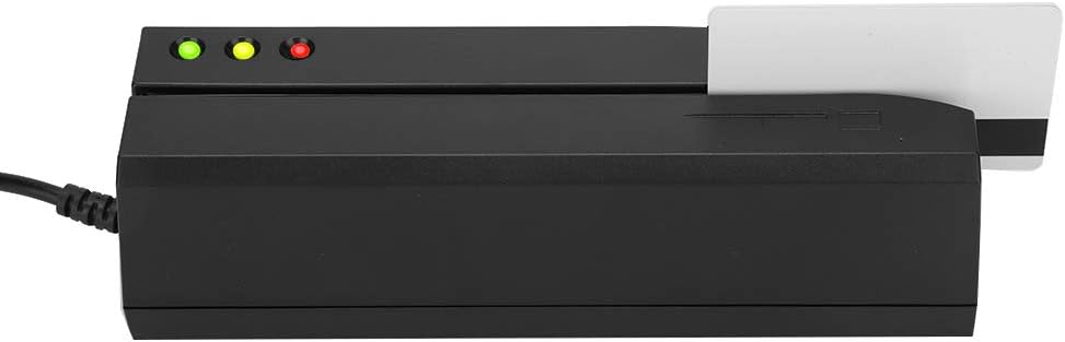 Yosoo Health Gear Magnetische Streepkaartlezer, MSR605X USB Swipe Card Reader LED -indicator MAGSTRIPE Writer 3 Tracks