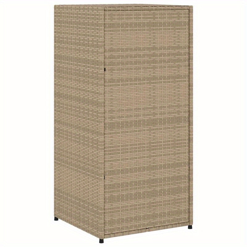 Tuinkast 55x55x111cm poly rattan beige, Box,Cabinet,Rack for Storage, Veranda Storage, Garage Storage, Contemporary Storage Solution, Weatherresistant Cabinet, Rattanstyle Cabinet, Diy Organizers, Homeowners