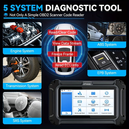 OBD2 Scanner – Autodiagnose Tool – Foutcode Lezer – Auto Scanner – Diagnosetoestel – 5 Systemen Diagnose – Gratis Lifetime Updates via Wi-Fi