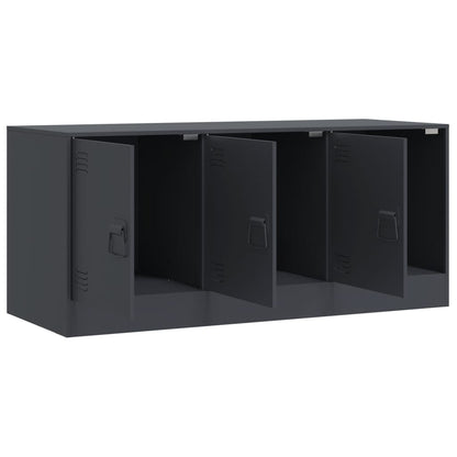 TV Cabinet Anthracite 99x39x44 cm Steel TV Stand Entertainment Center with Storage, Media Television Table for Living Room Bedroom