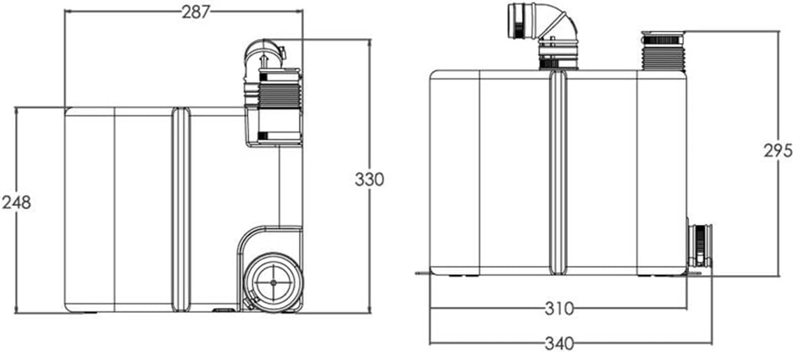 SFA Saniswift Pro Hefstation voor grijs water tot 90 °C