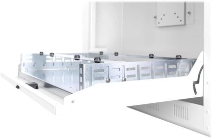 DIGITUS DVR NVR behuizing wandmontage - 2HE 19" profiel - montageplaat (incl. 1HE 19") - 12" monitorhouder - lichtgrijs