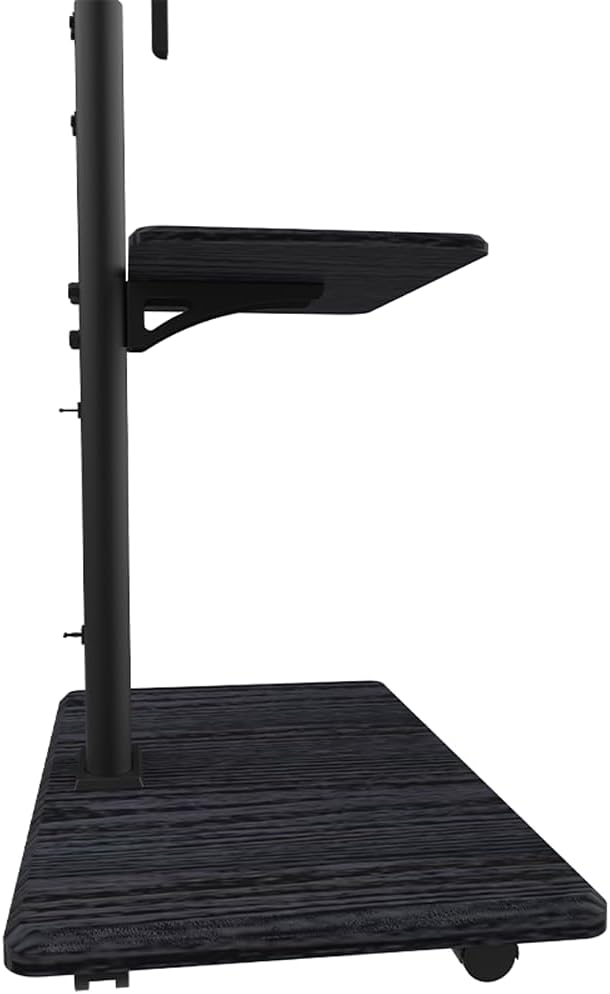 Mobiele TV-Standaard Zwart – TV-Vloerstandaard, TV-Statief, TV-Trolley, TV-Onderstel – Met Opbergruimte – Geschikt Voor 32-70 Inch, 45 Kg