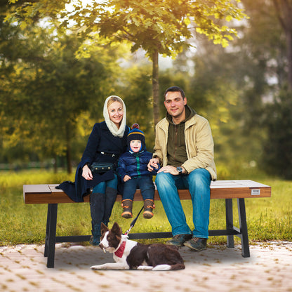 Tuinbank – Buitenbank – Parkbank – Houten Bank – Tuinmeubel – Massief Hardhout – Metalen Poten – Weerbestendig – 160 cm