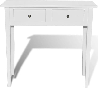 vidaXL Side Table with Drawers White Side Table Table Side Tables Furniture