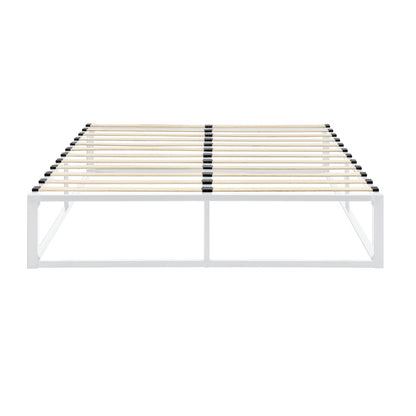 Bedframe – Metalen Bed – Bedframe Met Lattenbodem – Stabiel Bed – Tweepersoonsbed – Zwart – Stevig Gecoat Staal – Onderhoudsvriendelijk