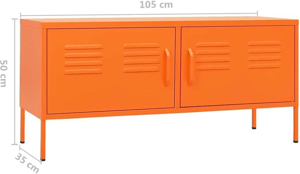VidaXL Steel Tv Furniture 105x35x50cm Orange, Tv Furniture Set