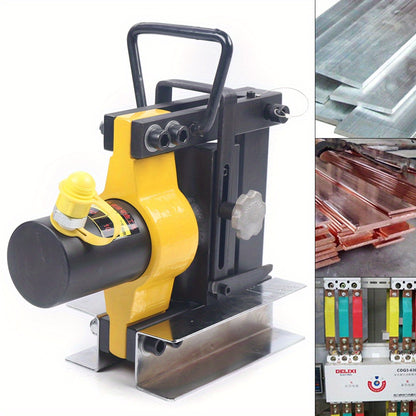 Heavy-Duty Hydraulic Bending Machine with 3-Position Bending Dies (45°/90°/135°) - 2.54cm Max Bend Diameter, 8-Ton Capacity, Steel & Cast Iron Construction, Hydraulic Power System for Copper/Busbar/Aluminum/Steel Bending -