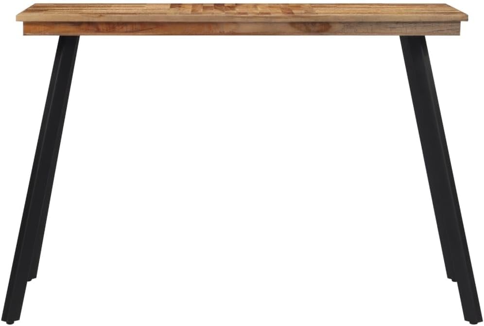vidaXL Dining table 120x62x76cm solid teak wood, dining table, kitchen table, black dining table, table, dining table, wooden table, wooden dining table