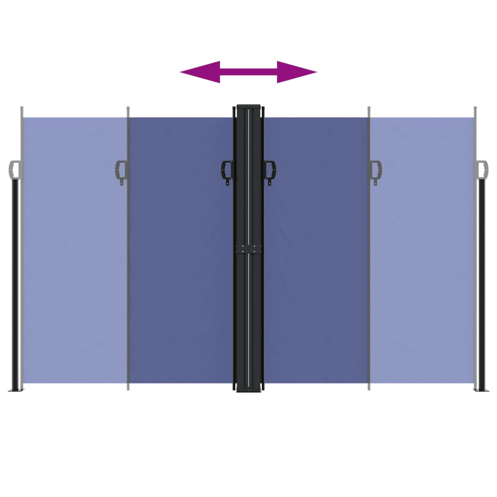 Uittrekbaar Windscherm – Windschermer – Windscherm Balkon – Tuin Windscherm – 200 x 600 cm – Waterafstotend Polyester – Stalen Frame