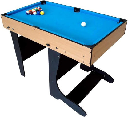 Riley 12-in-1 4ft multi-purpose table, including table football and billiards, with whiteboard and real electric air hockey table, complete with all accessories for all games - QUORE