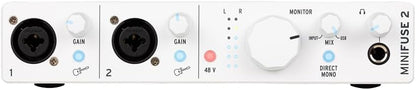 Arturia - MiniFuse 2 - Compact USB Audio & MIDI Interface with Creative Software for Recording, Production, Podcasting, Guitar - White