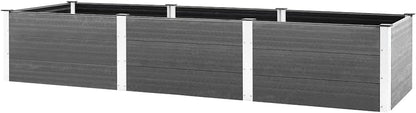 vidaXL Planter raised 300x100x54 cm HKC grey, planter, garden box, plant pot, planters, garden planters, planters, planters, planters, planter, planters - QUORE