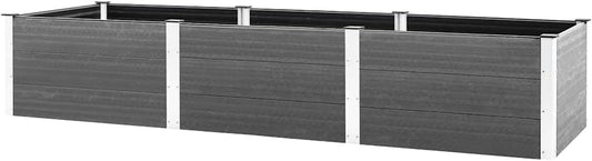 vidaXL Planter raised 300x100x54 cm HKC grey, planter, garden box, plant pot, planters, garden planters, planters, planters, planters, planter, planters - QUORE