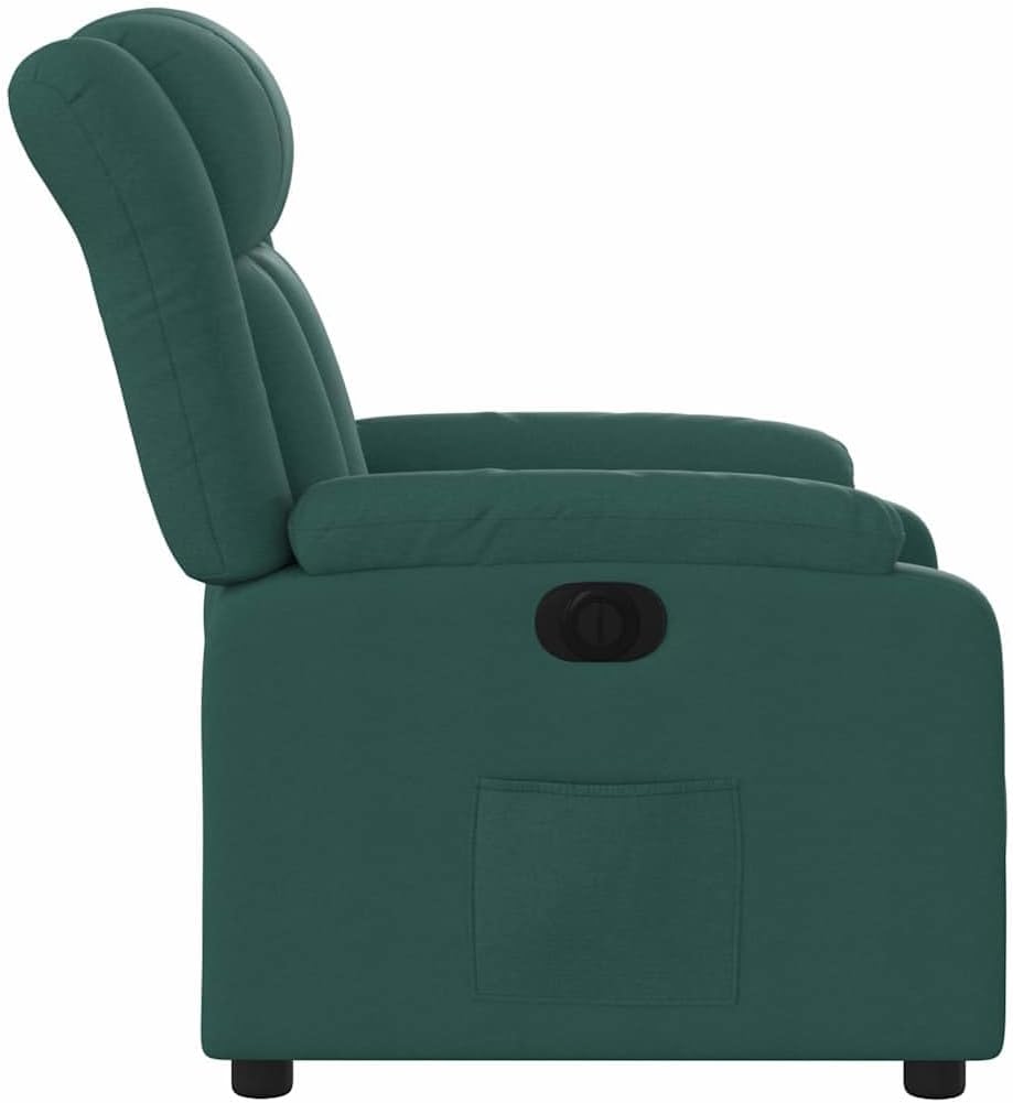 Elektrische Massagestoel, Fauteuil, Verstelbare Rugleuning, Voetsteun, Tv-Stoel, Relaxstoel met Ligfunctie, Ligstoel, Gestoffeerde Stoel, Fauteuil (lichtgrijs) (Donkergroen #29)
