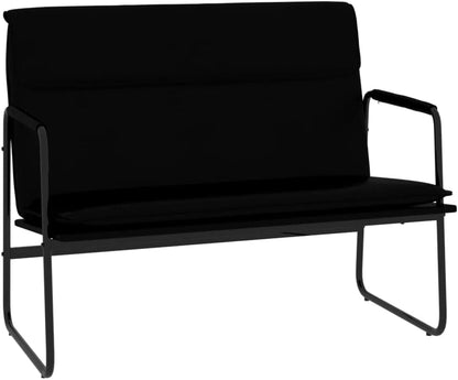 vidaXL Bankje 100x64x80 cm kunstleer zwart, bank, zitbank, halbankje, zitbankje, halbank, eetbank, eetbankje, loungebank, loungebankje, tweezitsbankje