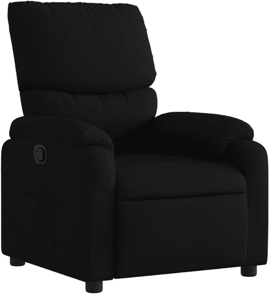 vidaXL Recliner Chair with Backrest, Armrests, TV Chair, Recliner Chair, Seat for Living Room Home, Black Fabric
