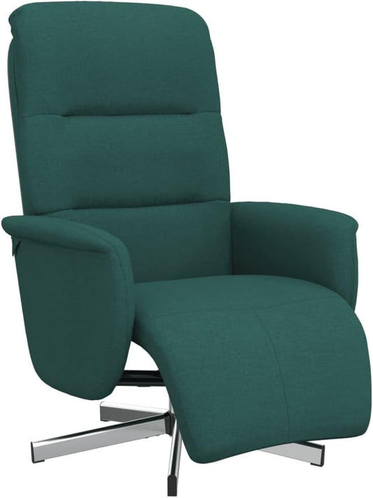 Fauteuil Verstelbaar – Relaxstoel – Zitzak – Lounge Stoel – Donkergroen – 360° Draaibaar Onderstel – Verstelbare Rugleuning En Voetensteun