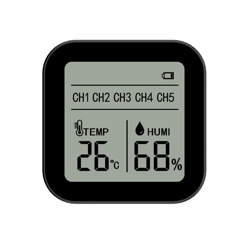 13-in-1 Tuya Intelligente thermometer-hygrometer, nauwkeurige temperatuur- en vochtigheidsmeter voor gebruik binnenshuis, met tijd-/kalender-/alarmweergave, ondersteunt afstandsbediening via app