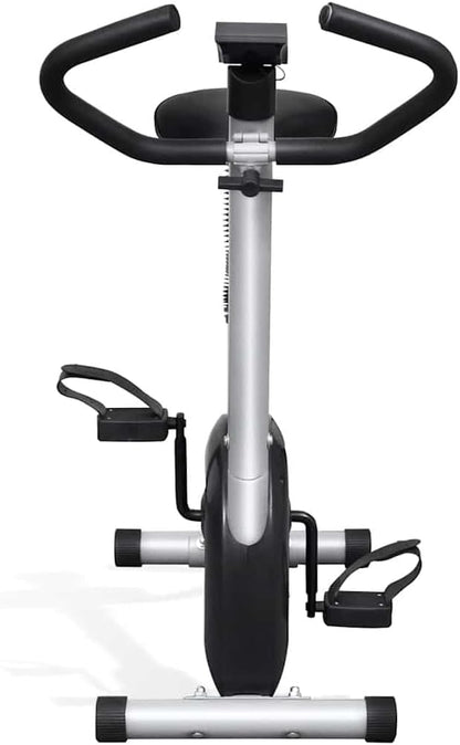 Hometrainer – Fitnessfiets – Cardiofiets – Fitnessapparaat – Hometrainerfiets – Compact Formaat – Verstelbaar Zadel – Stil Bandoverdrachtssysteem – Draagvermogen 100 kg – Zwart