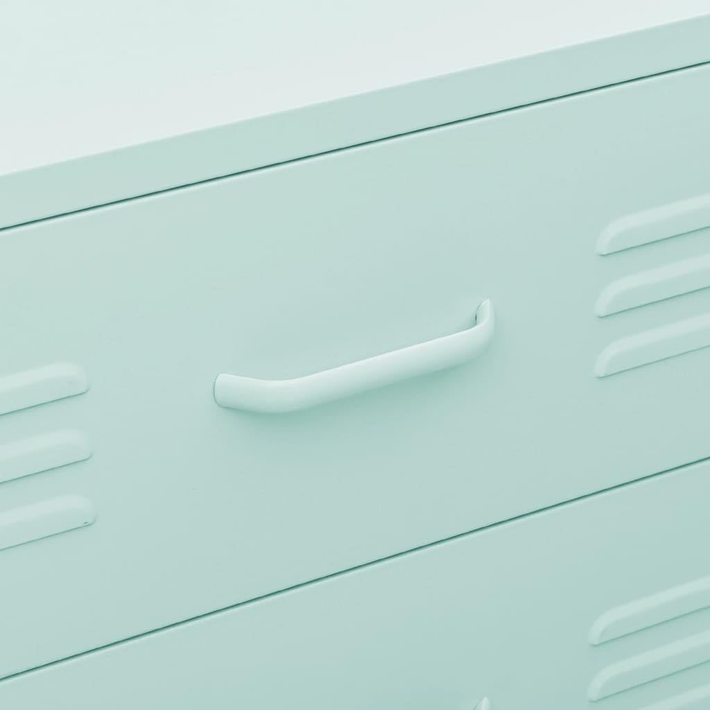 vidaXL Chest of drawers 80x35x101.6 cm steel mint coloured, chest of drawers, drawer cabinet, side cupboards, drawer cabinets, side cabinets, cupboards, cupboards, cupboards, cupboards